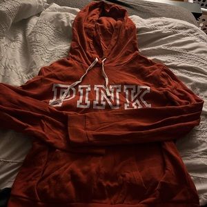 Red pink logo hoodie